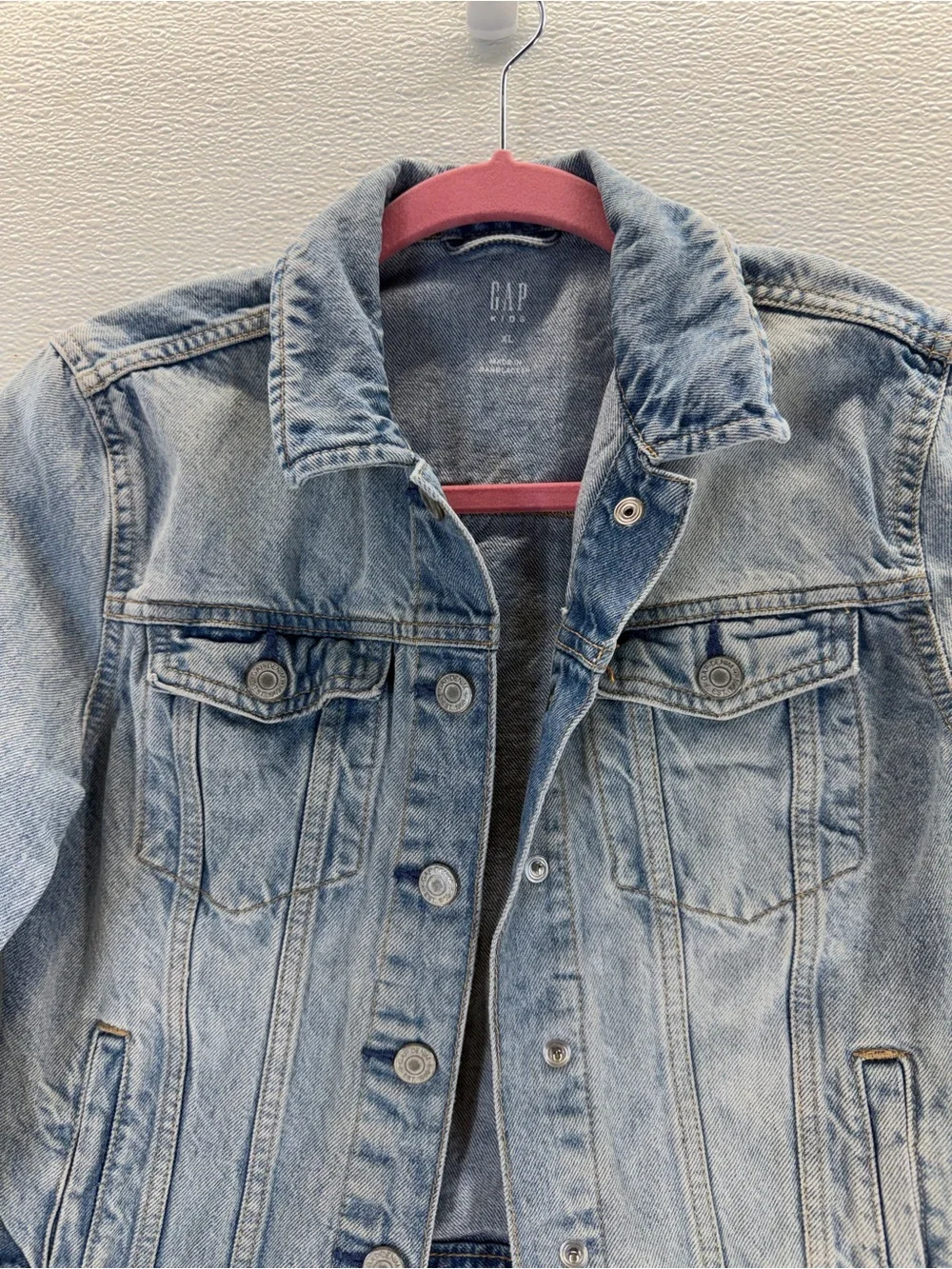 GAP Kids Girls‎ Denim Jacket XL 12-13 Light Wash Jean Trucker Coat